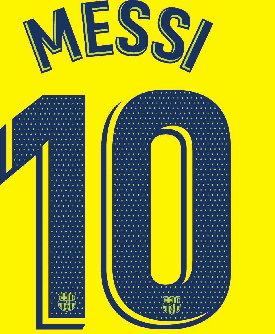 Barcelona 2010-2011 Messi #10 Awaykit Nameset Printing