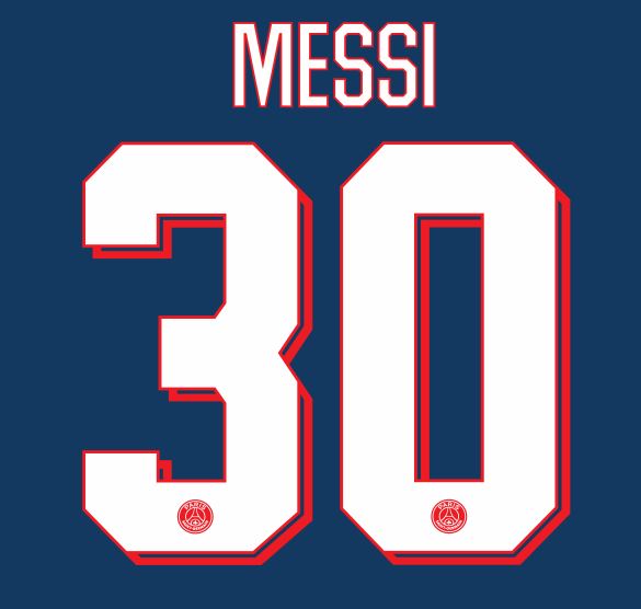 2021/22 Lionel Messi #30 PSG Fourth Jersey Official Nameset