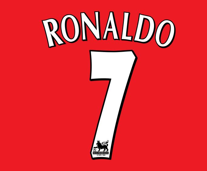 MANCHESTER UNITED 2002 2004 HOME FOOTBALL SHIRT JERSEY #7 RONALDO