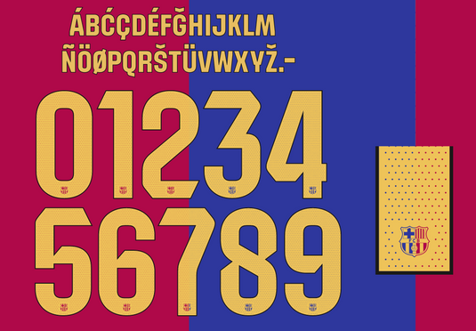 barcelona 2024 2025 home football shirt nameset