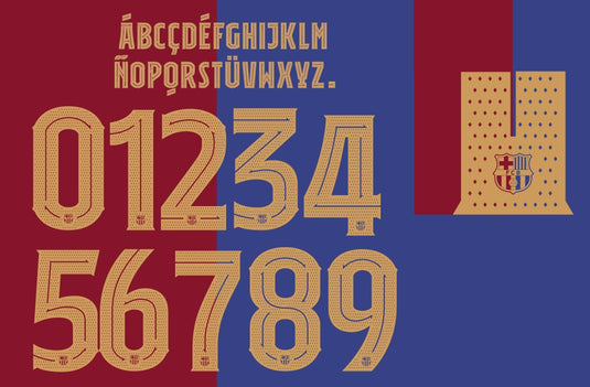 Barcelona 2024-2025 Home European Nameset for Football Shirt Any Name & Number