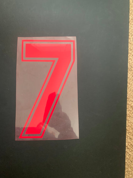 No 7 Manchester United CWC Final Nameset for Football Shirt (Clearance)