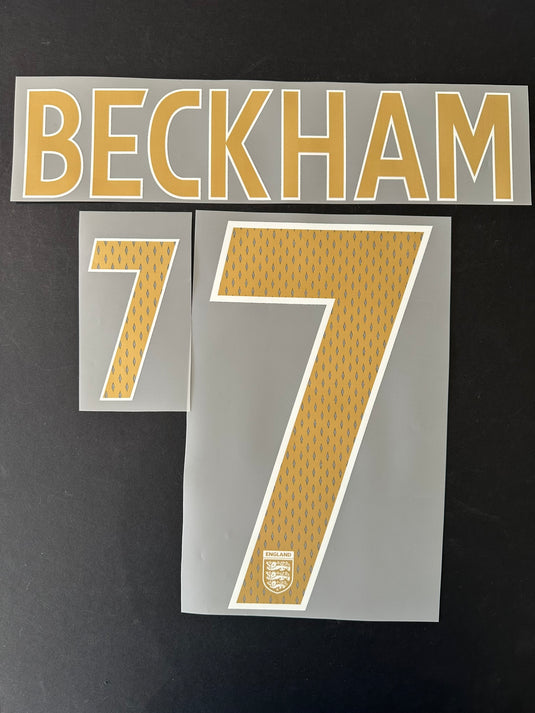 england 2006-2008 away football shirt nameset beckham