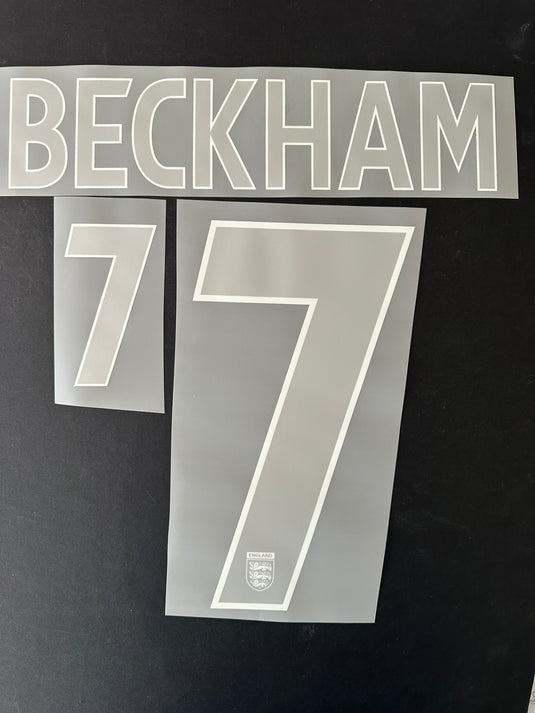 england 2004-2006 away football shirt nameset beckham