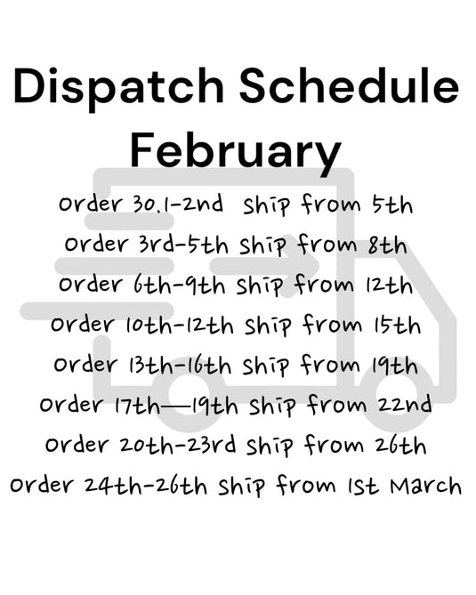 UPCOMING DISPATCH SCHEDULE