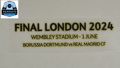 Dortmund Champions League Final 2024 Match Details for Football Shirt