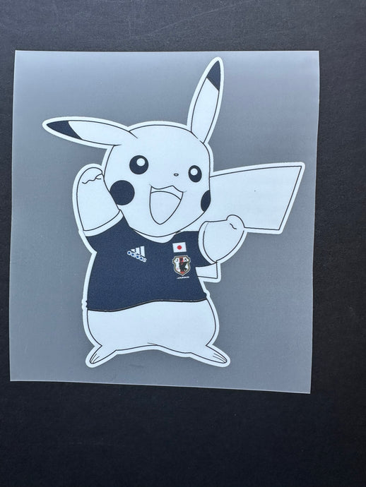 Pikachu Patch for Japan World Cup 2014 Football Shirt (black & white version)