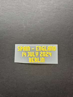 spain euro 2024 final football shirt match details patch