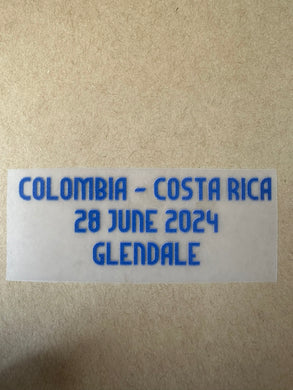 Colombia vs Costa Rica 28 June 2024 Copa America Match Details for Football Shirt