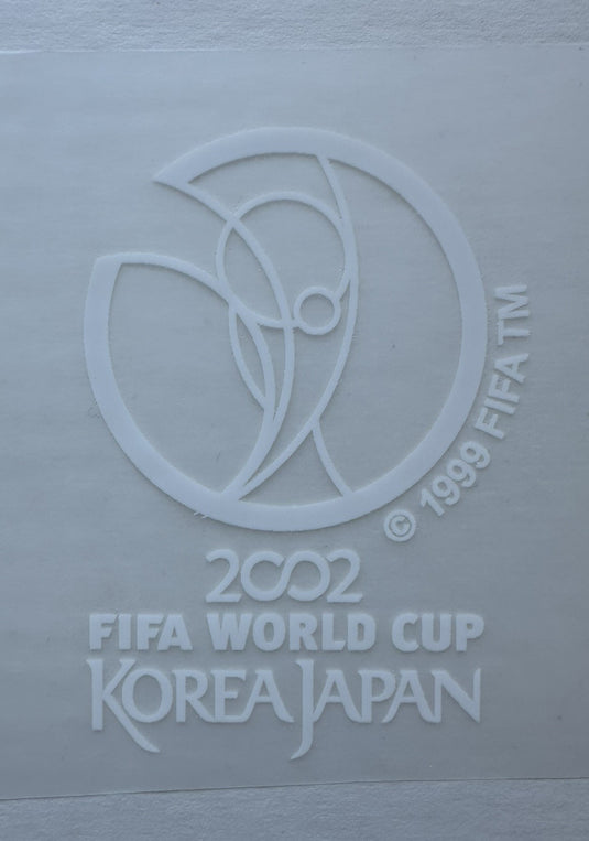 WHITE World Cup 2002 sleeve patch for Football Shirt