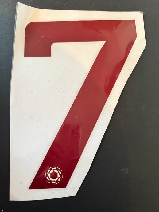 No 7 for Al Nassar Nameset for Football Shirt (Clearance)