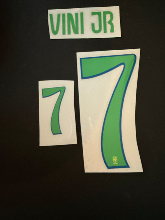 Vini Jr 7 2024 Kids Brazil Nameset for Football Shirt (Clearance)