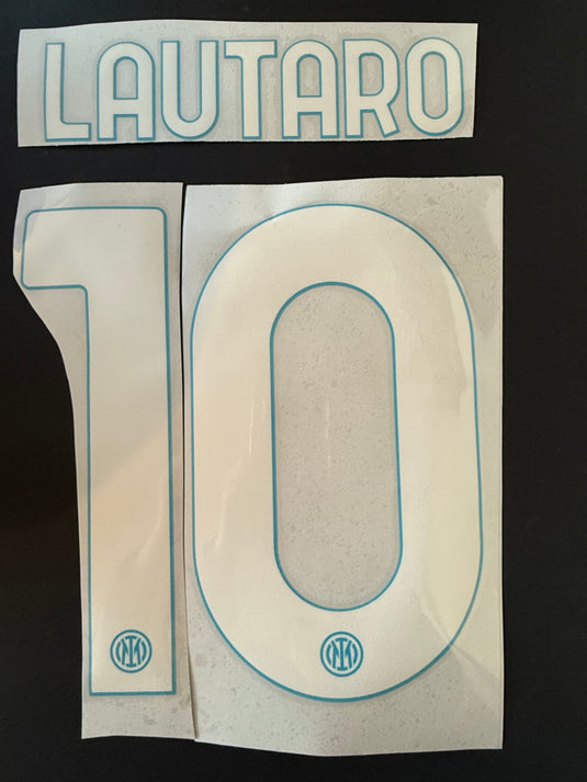 Lautaro 10 Inter Milan Nameset for Football Shirt