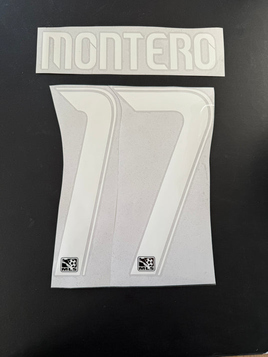 Montero 17 MLS Seattle Sounders for Football Shirt Nameset (Clearance)