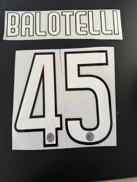 Balotelli 45 Inter Milan home for Football Shirt Nameset (Clearance)