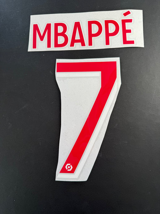 MBappe 7 PSG Home for Football Shirt Nameset (Clearance)