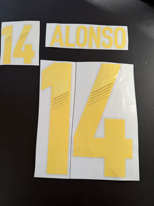 Alonso 14 Spain 2012 Home for Football Shirt Nameset (Clearance)