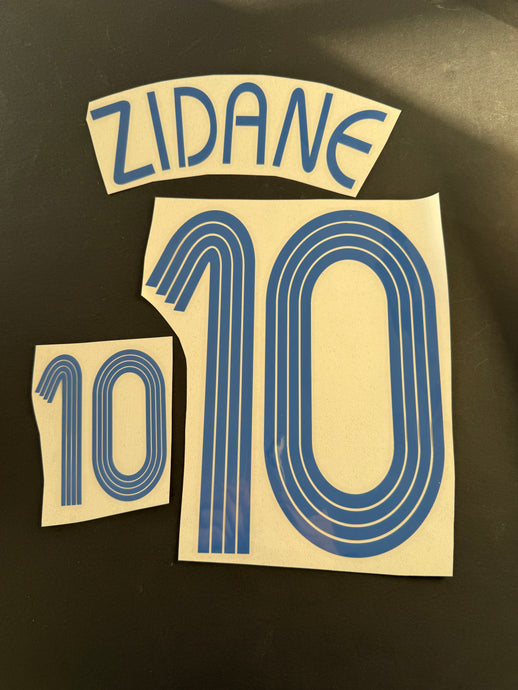 Zidane 10 France 2006 Away for Football Shirt Nameset (Clearance)