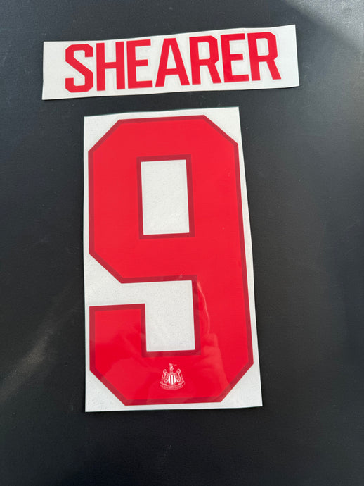 Shearer 9 Newcastle Home for Football Shirt Nameset (Clearance)