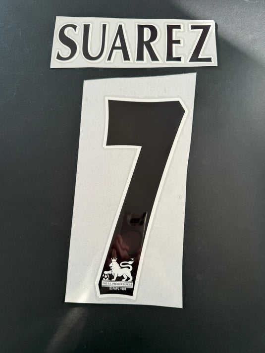 Suarez 7 1997-2007 EPL for Football Shirt Nameset (Clearance)