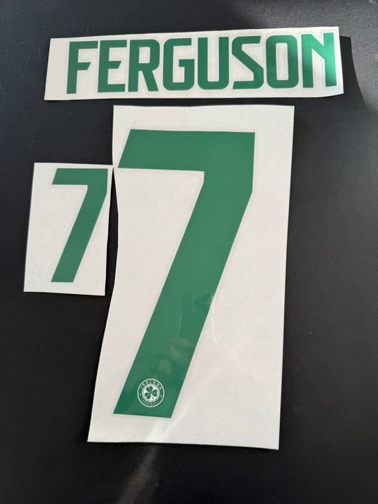 Ferguson 7 Ireland Home for Football Shirt Nameset (Clearance)