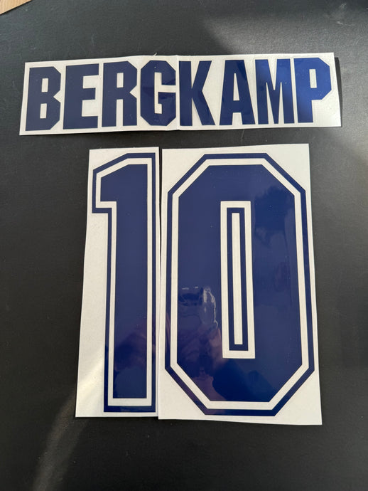 Bergkamp 10 Arsenal Away 1995-1997 for Football Shirt Nameset (Clearance)