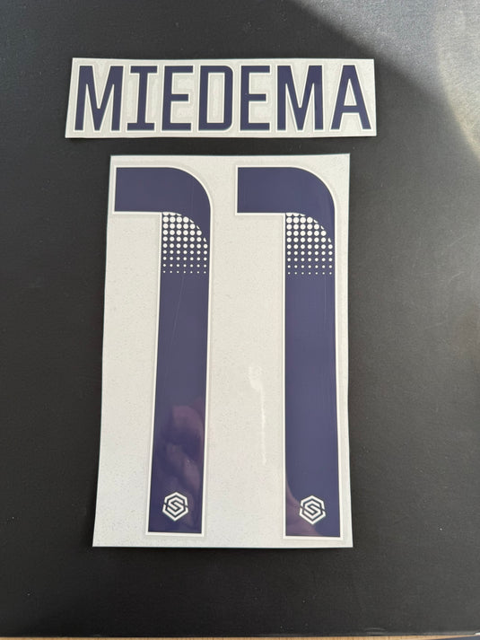 Miedema Manchester City WSL Home for Football Shirt Nameset (Clearance)