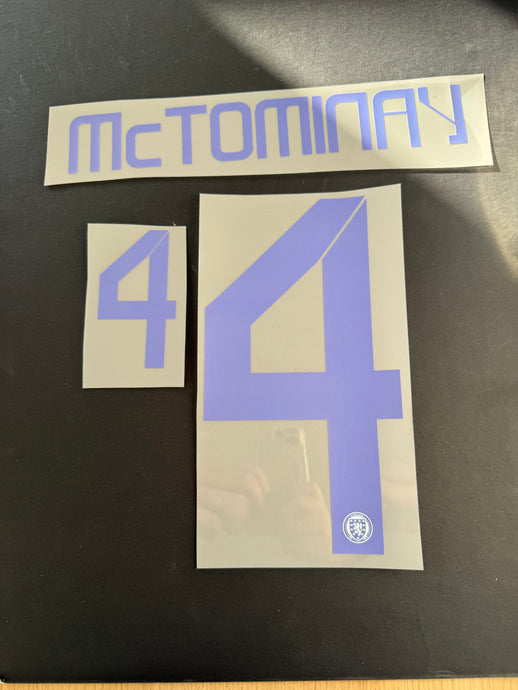 McTominay 4 Away 2024 for Football Shirt Nameset (Clearance)