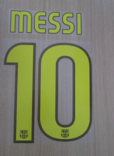 Messi #10 2008-2010 Barcelona Player Size Yellow Nameset