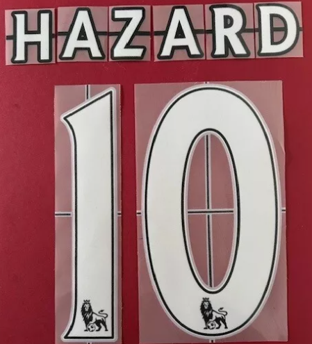 Hazard 10 2012-2019 EPL NAME AND NUMBER SET, Home Away Chelsea