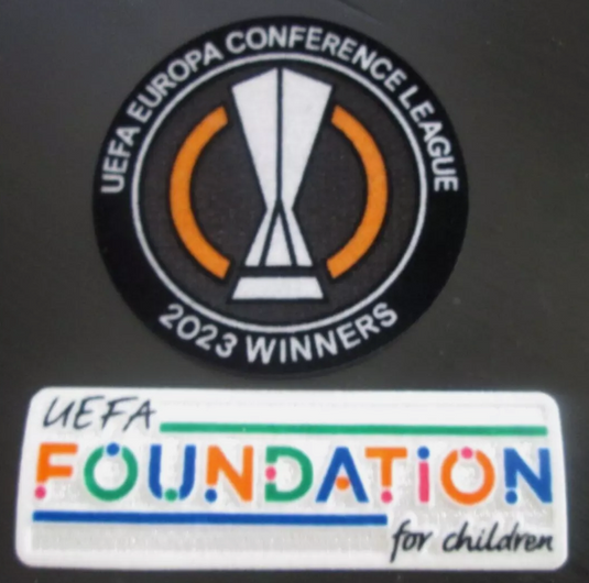 West Ham UEFA Conference Winners Europa League 2023 & UEFA Patch Badge