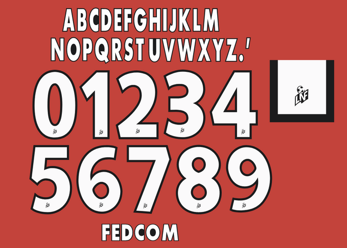 Monaco 1998-1999-2000 Home Nameset & FEDCOM Rear Sponsor for Football Shirt