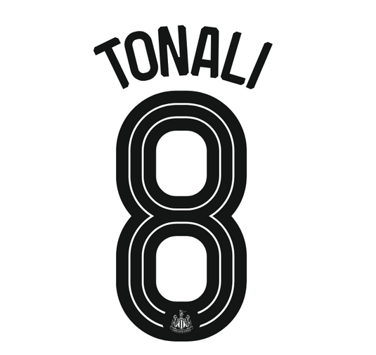 Tonali #8 Newcastle United 2024-2025 Home Cup Nameset for Football Shirt