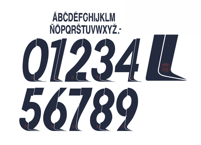 PSG 2023-2024 Away CL Cup Nameset for Football Shirt Any Name & Number