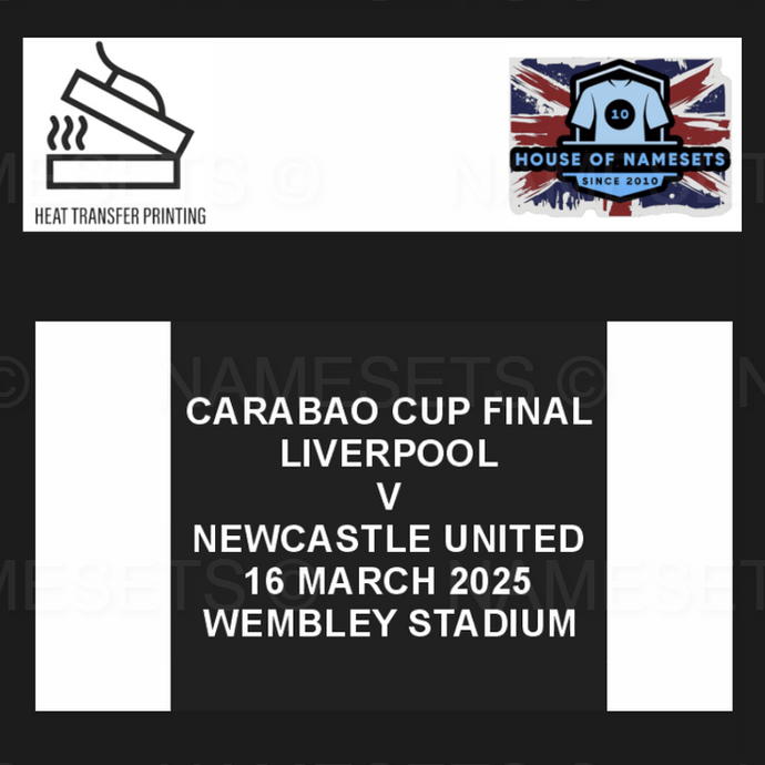 carabao cup final match details patch for newcastle united football shirt