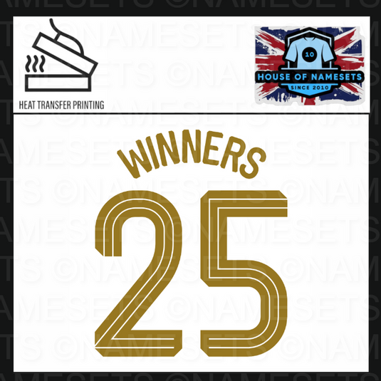 WINNERS #25 Newcastle United 2024-2025 Carabao Cup Final Nameset for Football Shirt