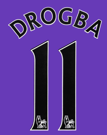 Drogba 11 2007-2013 Chelsea Away Nameset Football Shirt