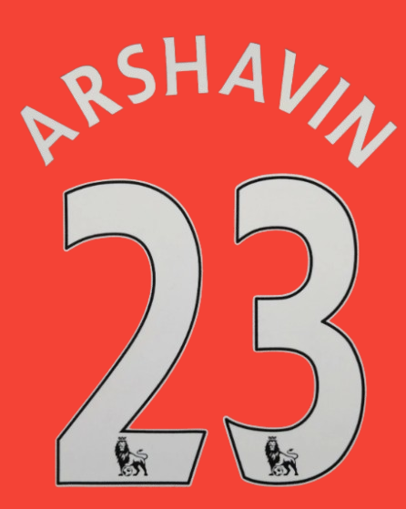 Arshavin 23 2007-2013 Arsenal Home Nameset Football Shirt