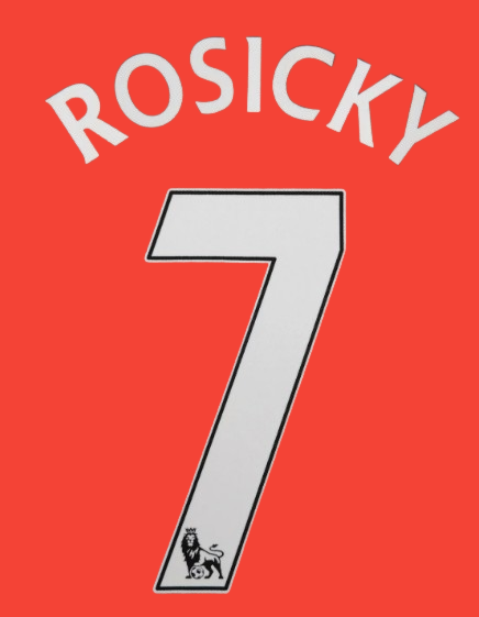 Rosicky 7 2007-2013 Arsenal Home Nameset Football Shirt