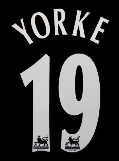 Yorke 19 Manchester United 1997-2007 Home Nameset Football Shirt