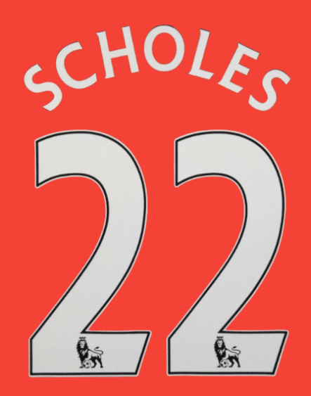 Scholes 22 2011-2013 Manchester United Home Nameset Football Shirt