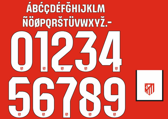 atletico madrid 2024-2025 home football shirt nameset