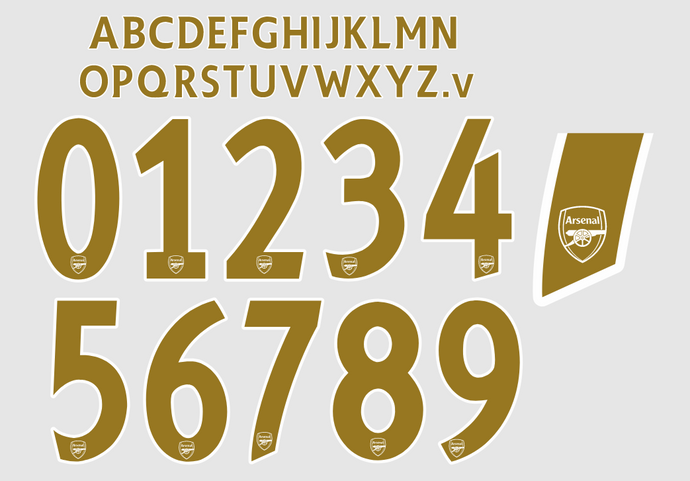 arsenal 2007-2008 champions league football shirt nameset