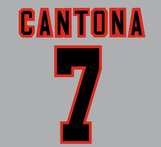 Cantona #7 Manchester United 1995-1996 Away Football Nameset for shirt