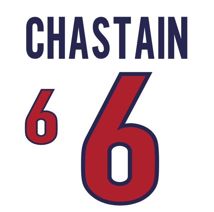 Chastain #6 USWNT USA Womens National Team 1999 Home Football Shirt Nameset