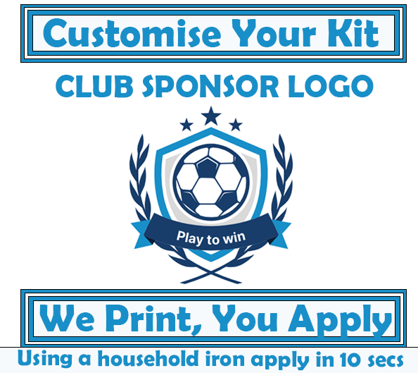 Iron On Club Sponsor for Football Shirt Iron On Logo Easy To Apply At Home