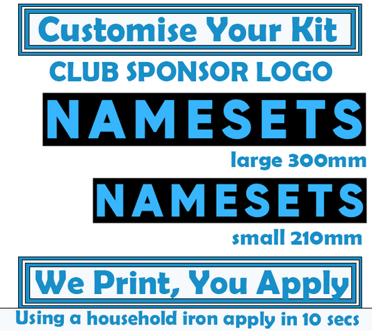 Iron On Club Sponsor for Football Shirt Iron On Logo Easy To Apply At Home