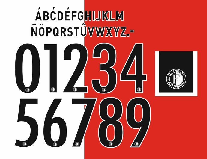 feyenoord 2024-2025 home football shirt nameset