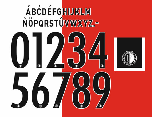 feyenoord 2024-2025 home football shirt nameset