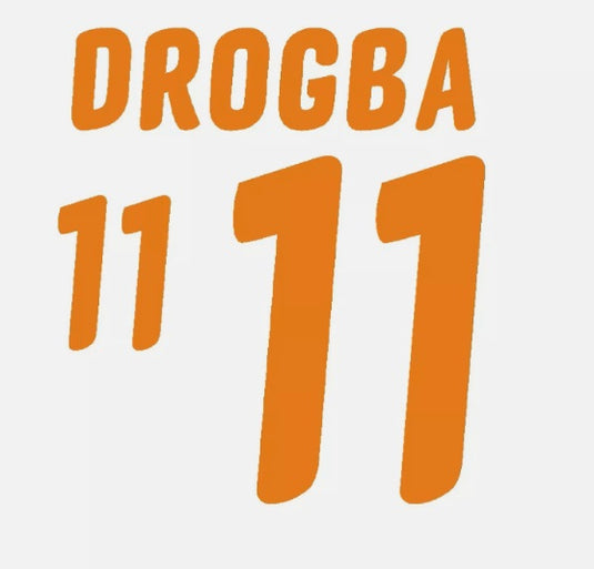 Drogba #10 Ivory Coast 2010 Away Nameset for Football Shirt